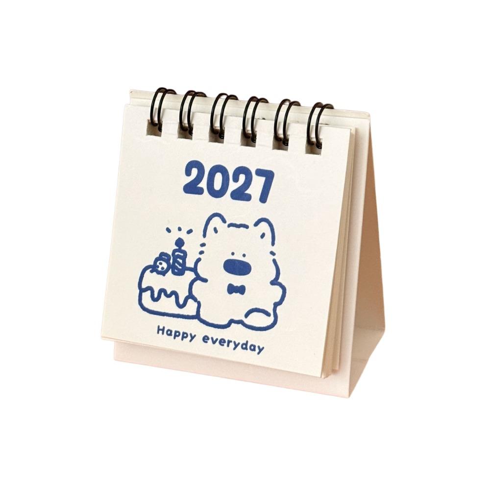 Animal Puppy 2027 Flip Calendar Portable Design Pocket Calendar Gift Giving