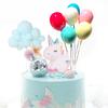 Rainbow Unicorn Eyelashes Horn Cake Topper Birthday Party Decor Unicornio Baby Shower First Birthday Unicorn Party Decoration