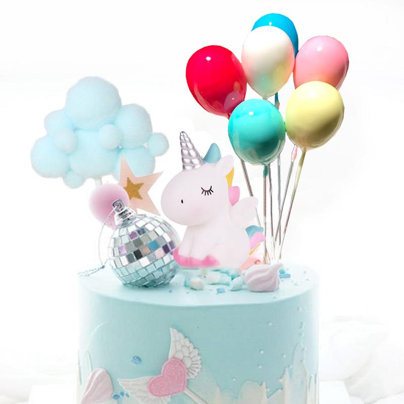 Rainbow Unicorn Eyelashes Horn Cake Topper Birthday Party Decor Unicornio Baby Shower First Birthday Unicorn Party Decoration