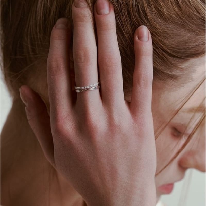 SIEOR (silver 925) Slim Purery Double-Line Ring