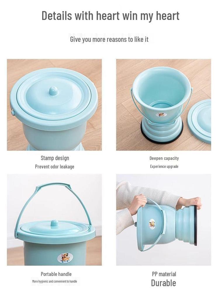 Odor-Proof Non-Slip Urinal with Lid for Pregnant Women & Elderly
