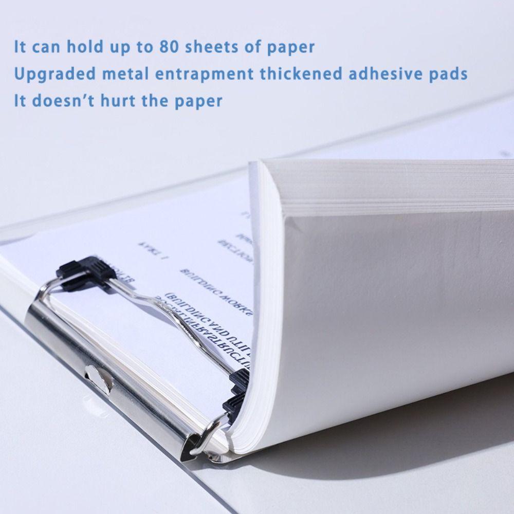 Portable Transparent Writing Clipboard A4 Stationery A4 File Folder Memo Clip Board Students