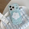 High-End Floral Full-Screen Case with Blue Background for iPhone 17/16 Pro Max/15/14