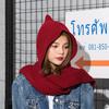 Stylish Hooded Scarf for Men and Knitted Wool Hat with Neck Cold Weather Slimming Fashion for and Perfect for and Red [XGOPTS] Long, Women, Warmer,