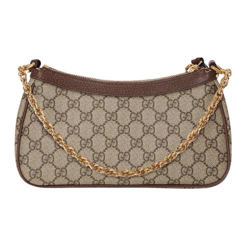 Gucci Ophidia GG Small Handbag Beige/Ebony Supreme Women Shoulder_bags Tan 735132-FABLE-9442