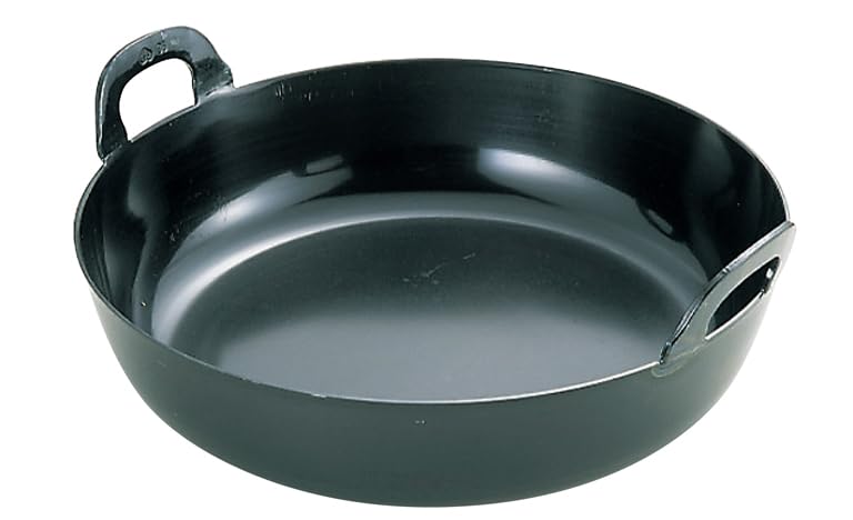 Ebematsu Shoji Heavy-Duty Iron Frying Pan, 33cm, 3.2mm Thickness, 0228310