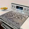 1pc Stove Top Protector, Stylish Silver Tree Design with Exquisite Flower Fashionable Heat Resistant Non-slip Perfect for Any Kitchen