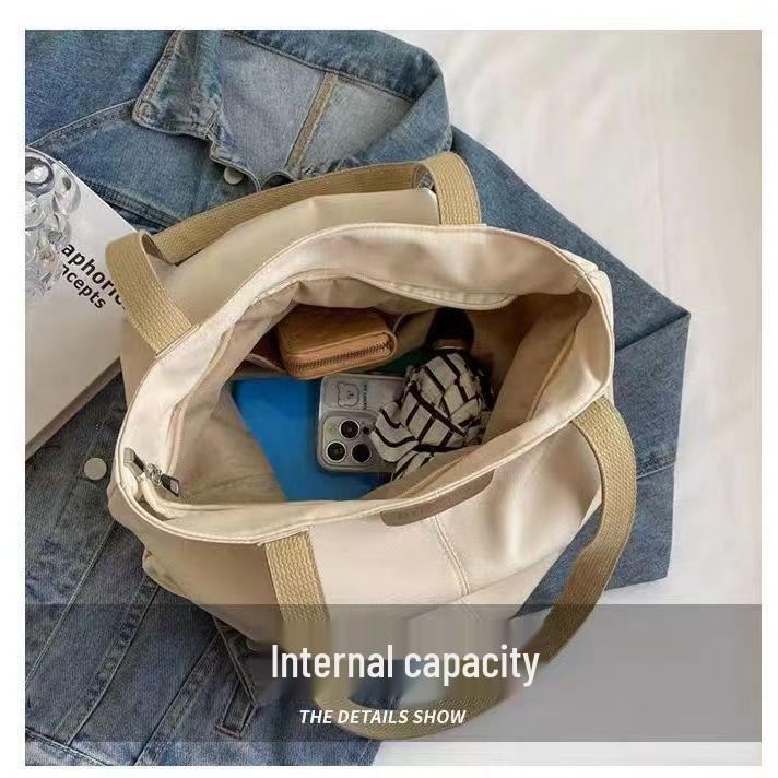 Women's Casual Canvas Tote: Large Capacity, Summer Fashion, Versatile Shoulder Bag for College Students.