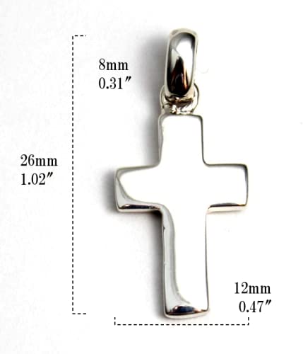 [World Accessories Carmelo] Christ Cross Christian Pendant Sterling Silver 925 Women's Men's