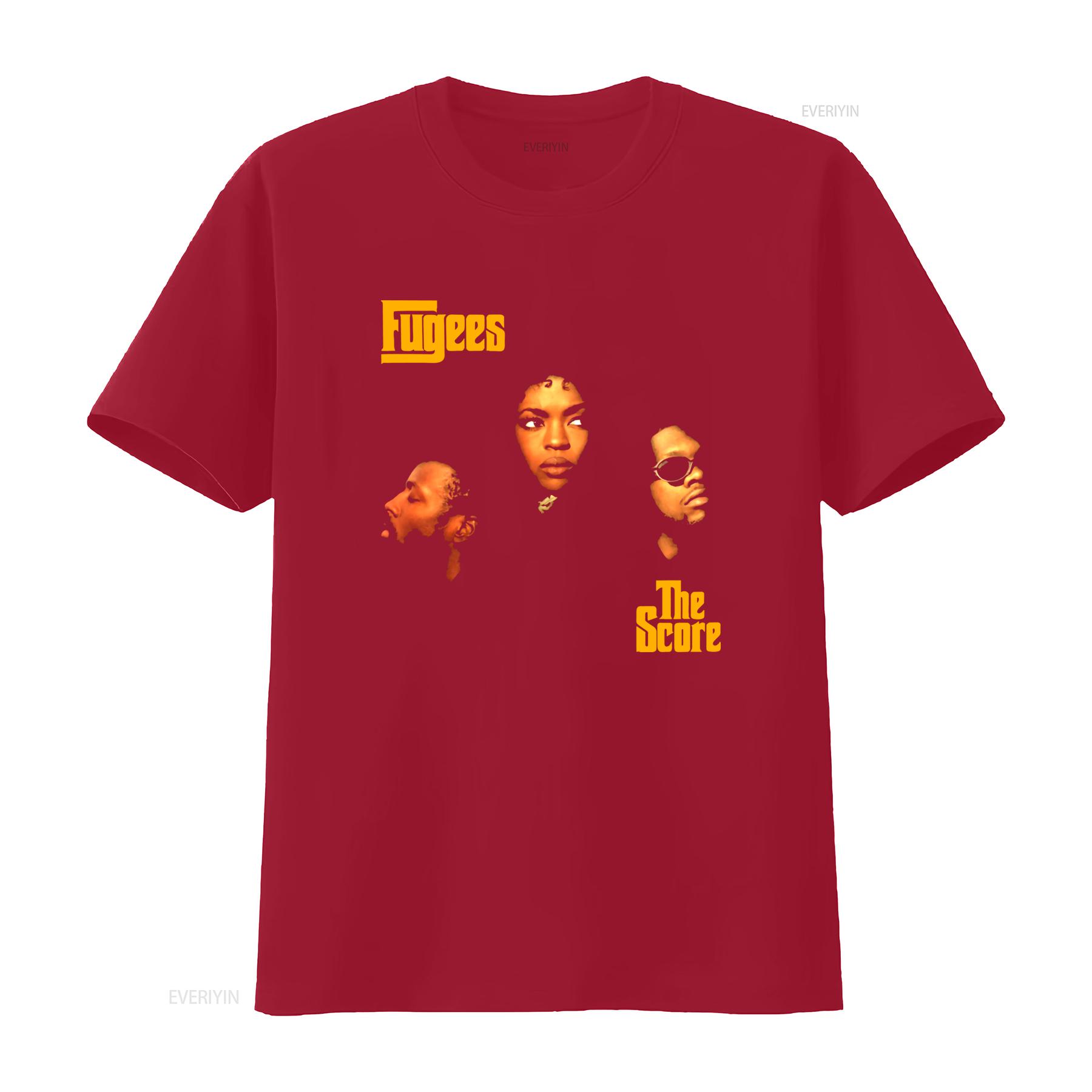 

Fugees The Score Band T Shirt Lauryn Hill Wyclef Jean Pras Michel Design Hip Hop Music Fan vintage Washed Casual fashion S