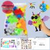 Fluffy Pom-Pom DIY Assembly Double Hook Squeeze Ball Educational Toy