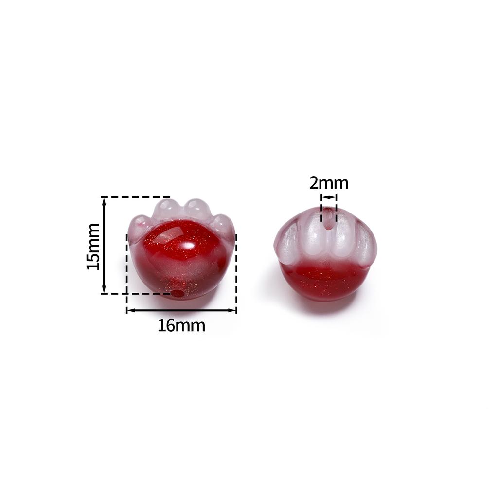 1Pcs Color Changing Cat Paw Resin Beads Luminous Animal Paw Loose Bead Pendant for DIY Bracelet Necklace Jewelry Accessories
