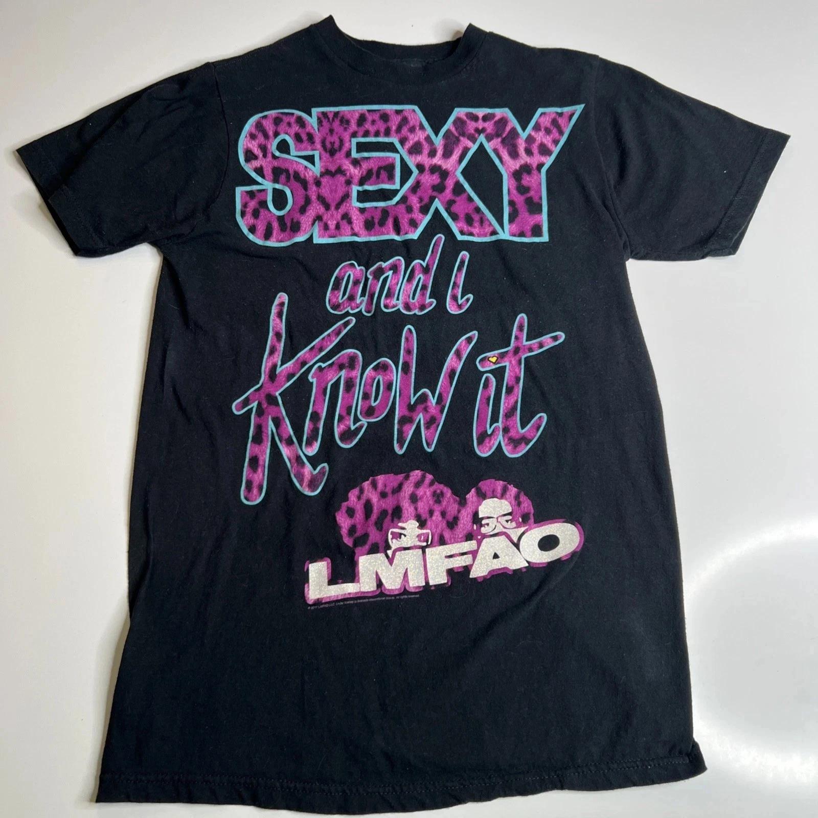 LMFAO Sexy and I Know Tour Black Cotton T Shirt Full Size S-5XL XXXXL