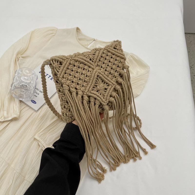 

IELGY Универсальная простая соломенная сумка через плечо, соломенная сумка большой вместимости, тканая большая сумка, пляжная сумка для отдыха на море абрикосовый