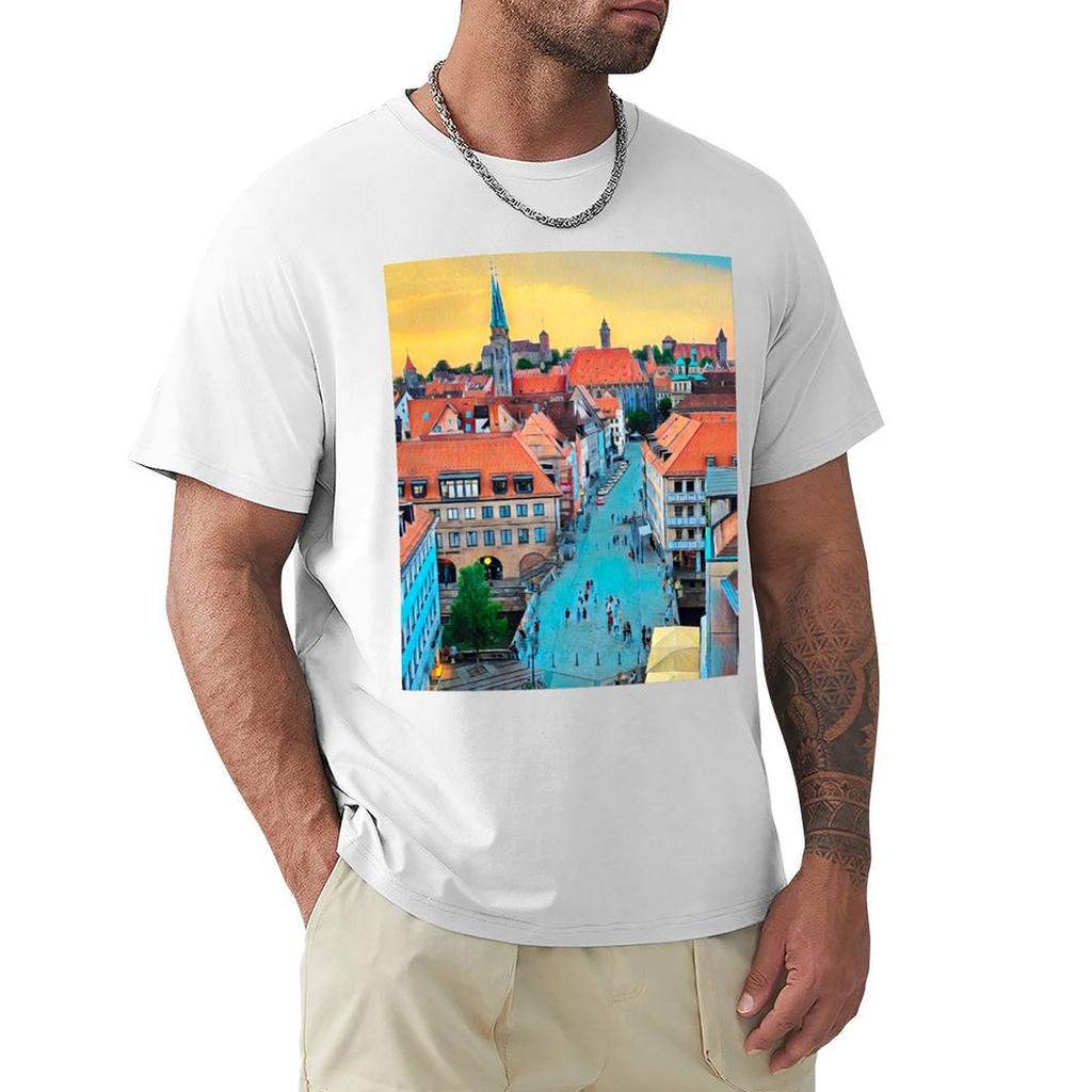 Streets of Nuremberg TShirt topping custom tshirts cotton graphic tees men clothings