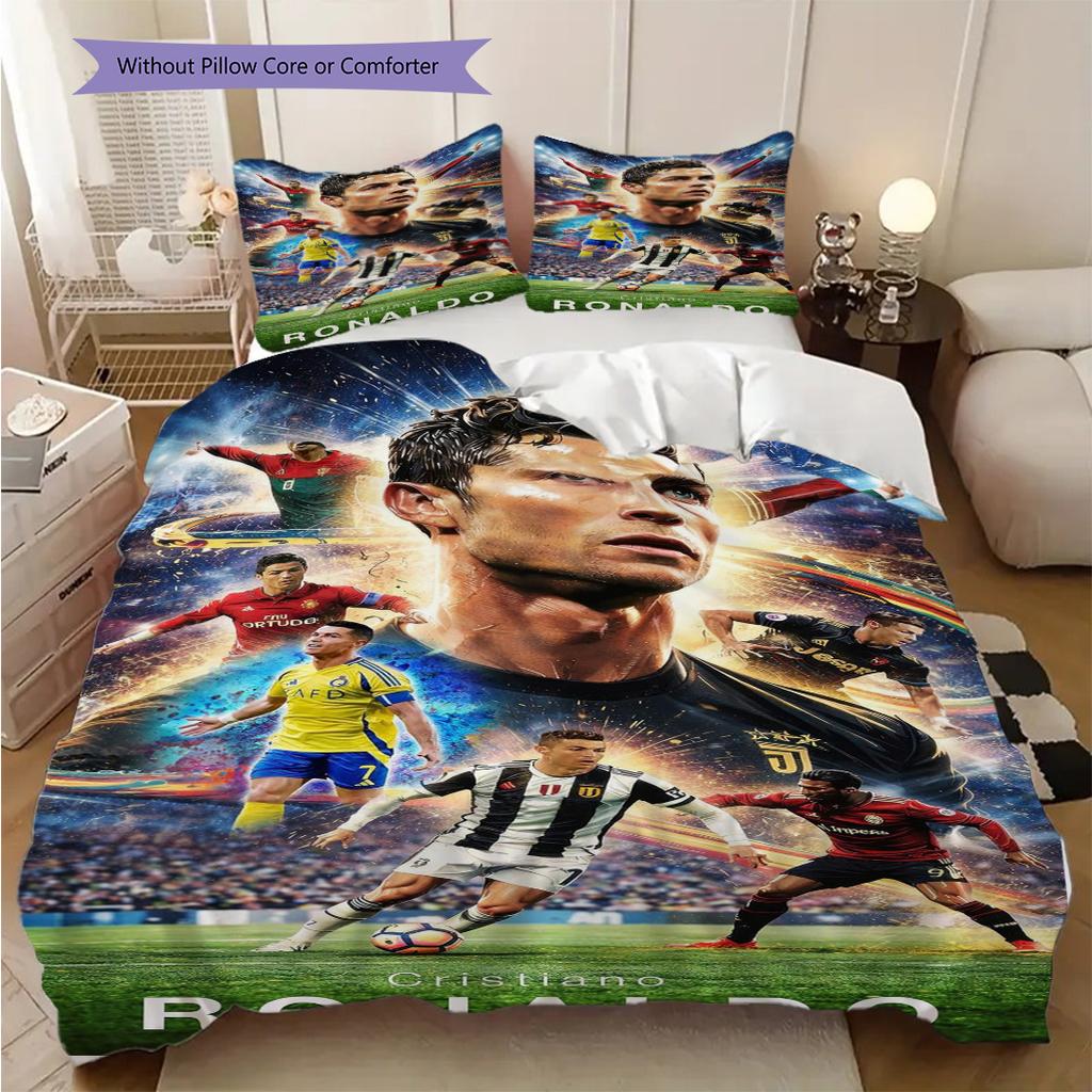 Ronaldo Legend Pitch Bedding Without Core 1 Duvet Cover 2 Pillowcase Without Core Duvet Cover And Pillowcase Soft And Comfortable