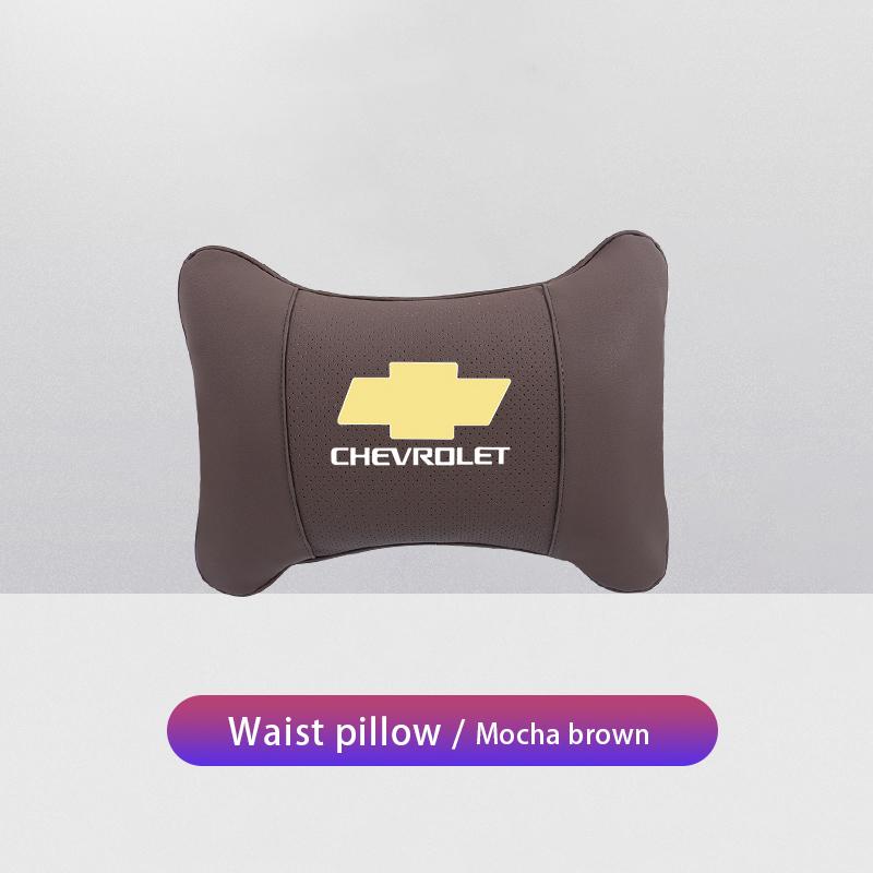 1Pcs Car Seat Headrest Auto Logo Neck Pillow For Chevrolet Z71 Aveo Impala Lacetti Malibu Sail SS Cruze Sonic Silverado Trax