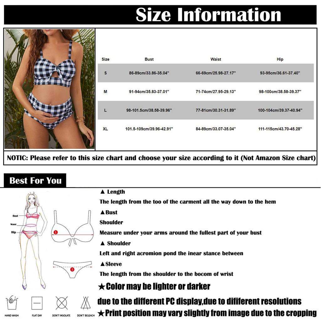 Maternity Two Piece Swimsuit Adjustable Straps High Waist Bottoms Supportive Top Summer Beachwear Swimwear for Pregnant Women