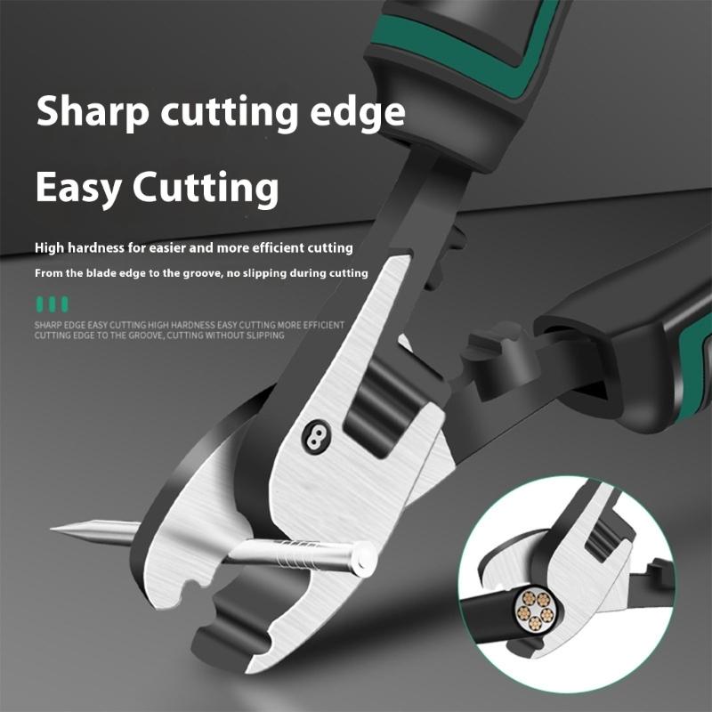 Industrial Wire Stripping Tool Multipurpose Cable Shear Metal Plastic Design Comfort Handle Electrical Maintenance Essential