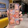 Applicable to Realme16 cartoon mobile phone case, real me 15 bear sticker leather V70 protective case, C85Pro hand rope.