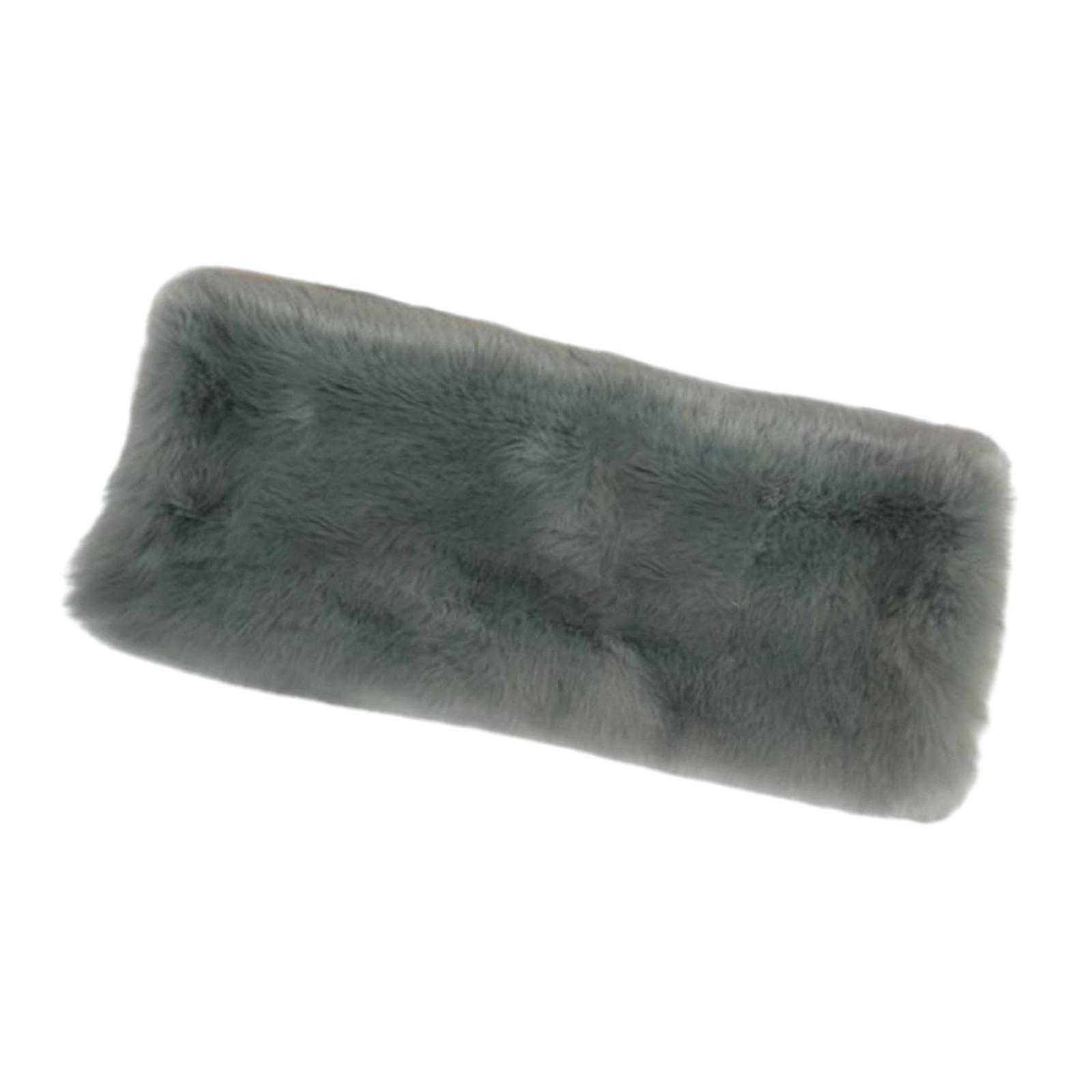 

Меховые плюшевые нарукавники для взрослых унисекс из плотного искусственного меха, теплые нарукавники для зимы и отдыха на природе, повседневные нарукавники серый