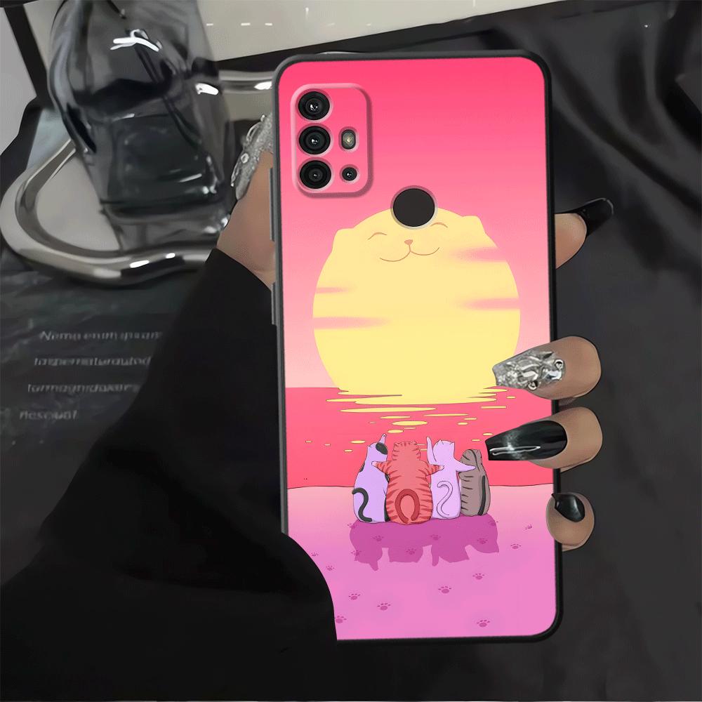 Cute Cartoon Cat Phone Cover Case for Motorola Moto G52 G22 Edge40 G60s G32 Edge 20 Pro 30 Lite G53 G30 G50 G51 G73 G71