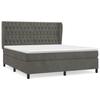 Maison Exclusive - Sommier à lattes de lit et matelas Gris foncé 180x200cm Velours
