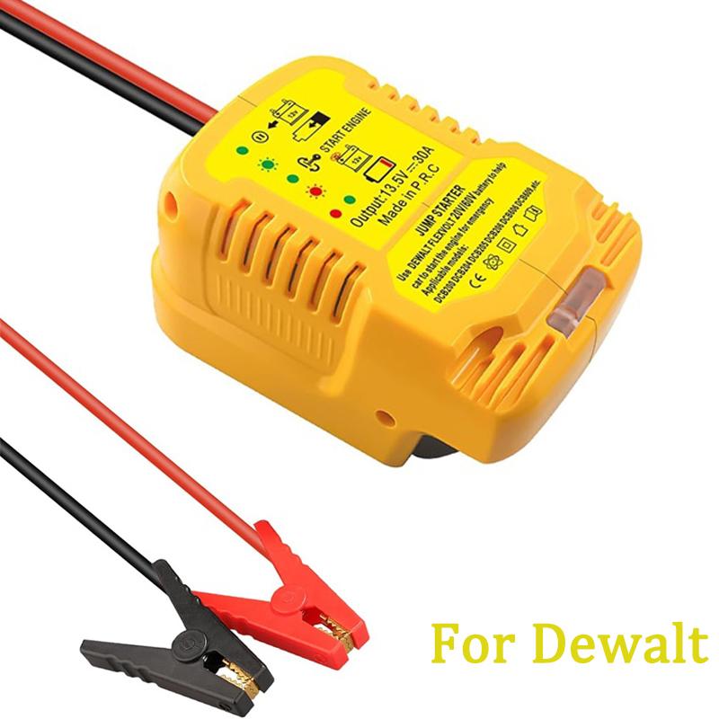 Jumper Cables for Dewalt 18V 20V Li-ion Battery DCB200 DCB204 11AWG Car Jump Starting Adapter Automotive Emergency Jumper Cables