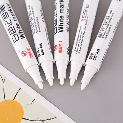 2 mm witte markeerstift, waterbestendig, olieachtig graffiti markeerstift, rubber, glas, plastic, keramiek markeerstift, kantoorbenodigdheden, schrijfwaren