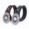 Ethnic Turquoise Leather Waist Belt for Horse Riding - Middle East Exclusive