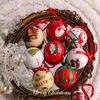 Christmas Tree Hanging 8cm Printed Christmas Ball Ornament Hanging Bauble With Ribbon Classic Christmas Themed 2027 New Year