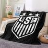 USA Fußball bedeckte Flanelldecke, weicher Überwurf für Schlafzimmer Sofa, waschbar, Fußballfanartikel, tolles Geschenk.