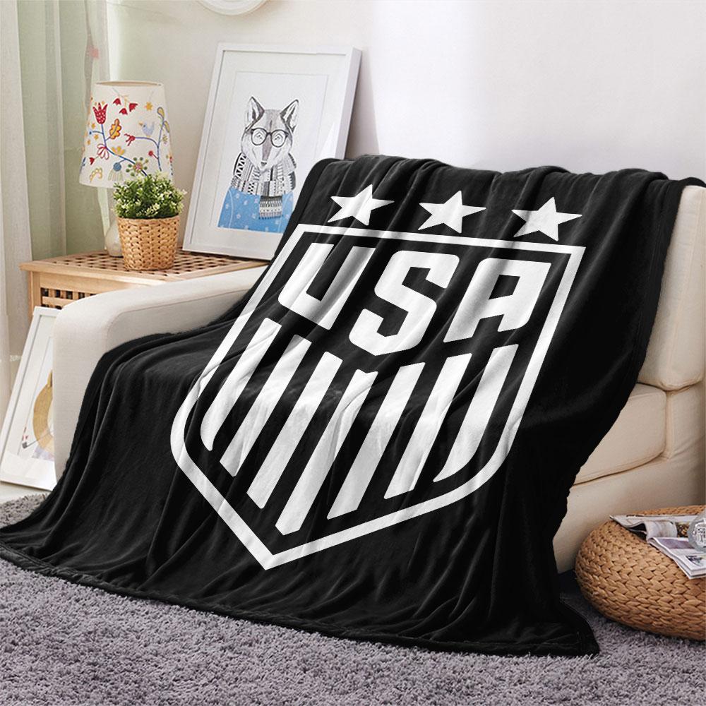 USA Fußball bedeckte Flanelldecke, weicher Überwurf für Schlafzimmer Sofa, waschbar, Fußballfanartikel, tolles Geschenk.
