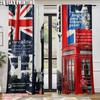 Spring Summer Curtains London Big Ben Phone Booth Yarn Durable Polyester Fabric Holiday Ldeal Kitchen Curtain Set Of 2 Made Washable Window Ready