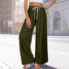 Pantaloni Palazzo Estivi Boho da Donna a Vita Alta a Gamba Larga con Stampa Pantaloni Casual con Tasche