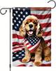 Patriotic Garden Ag American Cocker Spaniel USA Ag 12x18 Inch Double Sided Yard Ag for Memorial Holiday Outdoor Decor SSL