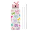Portable 1000ML Thermos Bottle Aesthetic Leak Proof Insulated Tumbler with Straw Large Capacity Stainless Steel