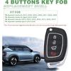 Key Fob Case for Hyundai Sonata Santa Fe Sport  2018 2017 2016 2015 2014 2013 4 Buttons Keyless Entry Remote Control Folding Flip Car Key Fob Cover