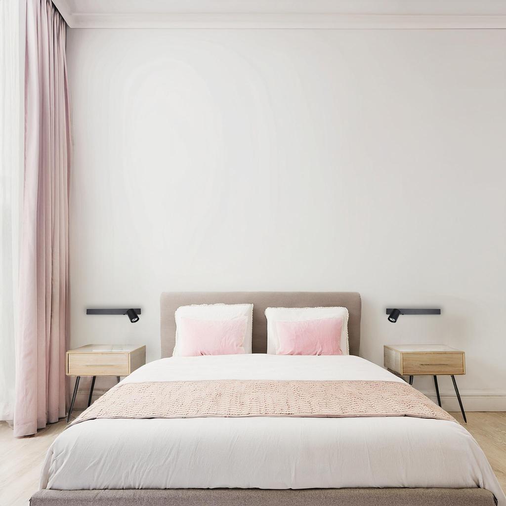 Wandleuchte Magnet 9W+1Xgu10 3000/4000K Schwarz Rechts