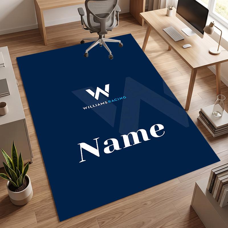 Williams Racing (1) Personalized Name Office Carpet Stylish Decor for Living Room Bedroom Kitchen