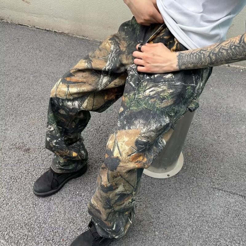 Mens Vintage Streetwear Denim Jeans High