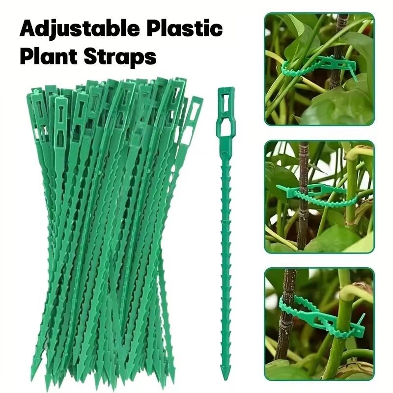 100Pcs Plant Cable Ties Reusable Adjustable Garden Self-locking Cables Ties Nylon Zipper Cables Ties