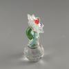 Round Base Crystal Flower Figurine Reflect Glass Flower Statue  Valentine's Day
