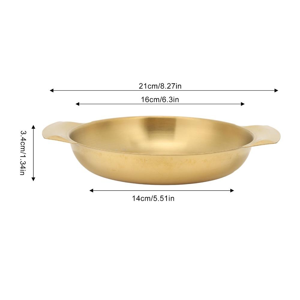 Heat Resistance Frying Pan Stainless Steel Flat Bottom Skillet Instant Noodle Bowl  Seafood Hot Pot