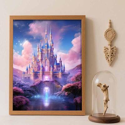 Pittura con diamanti 5D, trapano completo, fai da te, castello magico, ricamo con diamanti, pittura decorativa, ornamenti, arte murale per soggiorno, regalo