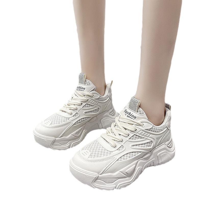 Viral trends daddy shoes ins tide 2025 spring new fashion platform heightening Korean version of sports shoes running shoes