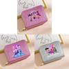 Portafoglio Kpop Demon Hunters per Donna Portamonete e Porta Carte Scintillante con Paillettes