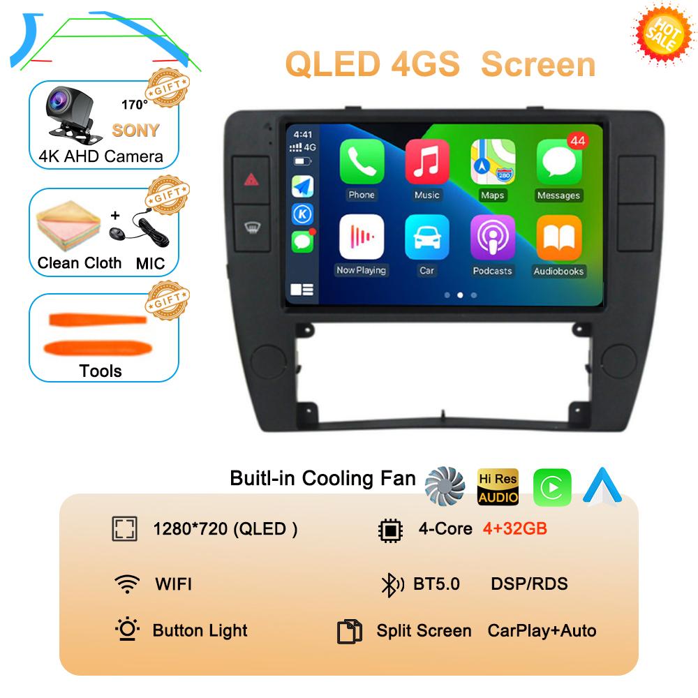 Android 14 Autoradio Carplay Car Radio For Passat B5 2000 2001 2002 2003-2005 Auto 4G Multimedia GPS 2 Din Player DSP Navigation