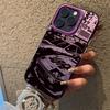 Fashionable Car Print Electroplate Silver IMD Phone Case For iPhone 16 11 12 13 14 15 Pro Max 7 8 Plus X XS XR Shockproof Cover