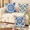 Resortstyle Patterns Cushion Cover Natural Linen Organic Fabric DoubleSided Printing Couch Pillow Covers Home Decor